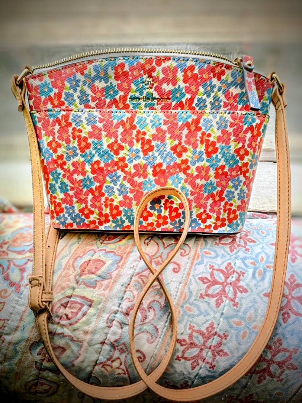 Nanette Lepore floral crossbody bag